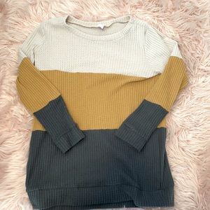 Pink Lily Boutique Multicolored Waffle Knit